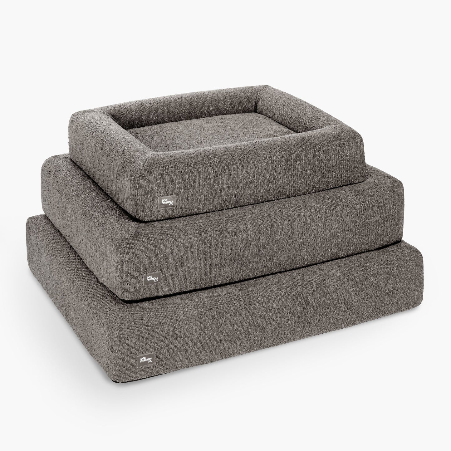 Premium Orthopedic Memory Foam Dog Bed - Brown Bouclé (Small)